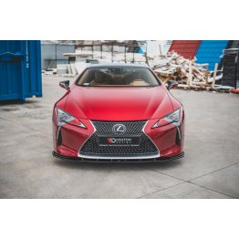 Накладка сплиттер на передний бампер на Lexus LC 500